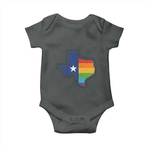 LGBTQ Texas State Flag Baby Onesie TS10 Dark Heather Print Your Wear