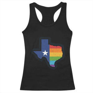 LGBTQ Texas State Flag Racerback Tank Top TS10 Black Print Your Wear
