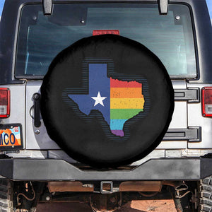 LGBTQ Texas State Flag Spare Tire Cover TS10 No hole Black Print Your Wear