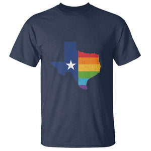 LGBTQ Texas State Flag T Shirt TS10 Navy Print Your Wear