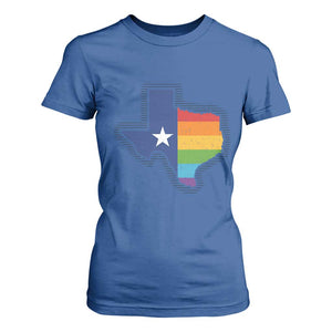 LGBTQ Texas State Flag T Shirt For Women TS10 Royal Blue Print Your Wear