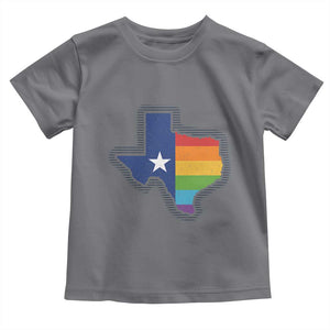 LGBTQ Texas State Flag Toddler T Shirt TS10 Charcoal Print Your Wear