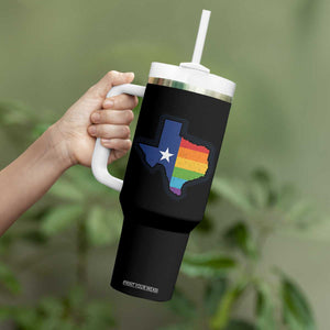 LGBTQ Texas State Flag Tumbler With Handle TS10 Print Your Wear