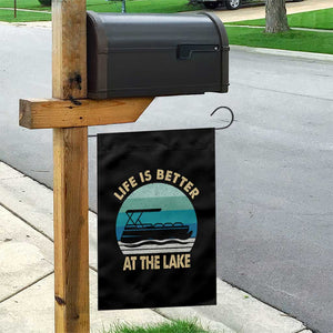 Funny Lake Life Garden Flag Vintage Life is Better at The Lake Pontoon Boat TS10 Print Your Wear