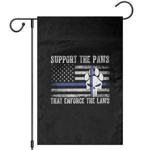 Police K9 Garden Flag Support The Paws That Enforce The Laws US Flag TS10 Black Print Your Wear