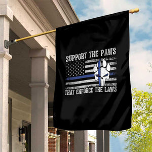 Police K9 Garden Flag Support The Paws That Enforce The Laws US Flag TS10 Print Your Wear