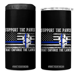 Police K9 4 in 1 Can Cooler Tumbler Support The Paws That Enforce The Laws US Flag TS10 One Size: 16 oz Black Print Your Wear