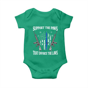 Police K9 Baby Onesie Support The Paws That Enforce The Laws American Flag TS10 Irish Green Print Your Wear