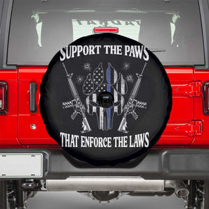 Police K9 Spare Tire Cover Support The Paws That Enforce The Laws American Flag TS10 Black Print Your Wear