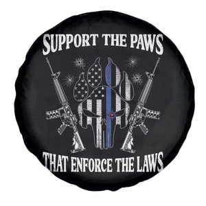 Police K9 Spare Tire Cover Support The Paws That Enforce The Laws American Flag TS10 Print Your Wear