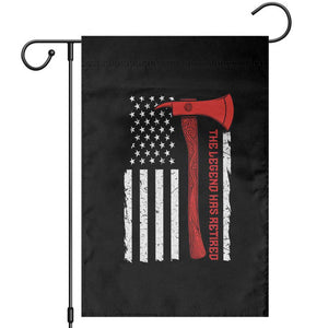 The Legend Has Retired Firefighter Garden Flag Vintage Retirement Gifts Fireman American Flag TS10 Black Print Your Wear