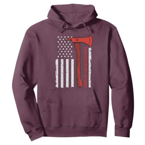The Legend Has Retired Firefighter Hoodie Vintage Retirement Gifts Fireman American Flag TS10 Maroon Print Your Wear