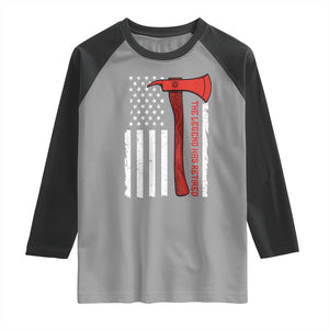 The Legend Has Retired Firefighter Raglan Shirt Vintage Retirement Gifts Fireman American Flag TS10 Sport Gray Black Print Your Wear