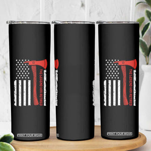 The Legend Has Retired Firefighter Skinny Tumbler Vintage Retirement Gifts Fireman American Flag TS10 Print Your Wear