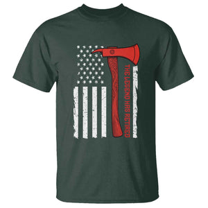 The Legend Has Retired Firefighter T Shirt Vintage Retirement Gifts Fireman American Flag TS10 Dark Forest Green Print Your Wear
