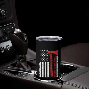 The Legend Has Retired Firefighter Tumbler Cup Vintage Retirement Gifts Fireman American Flag TS10 Print Your Wear