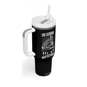Retired Firefighter Tumbler With Handle American Flag Vintage Fireman Retirement Gifts TS10 Print Your Wear