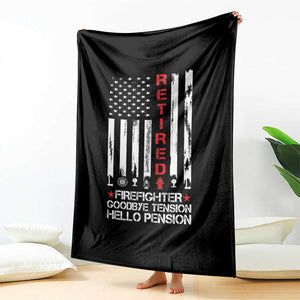 Retired Firefighter Throw Blanket Goodbye Tension Hello Pension Fireman Retirement Gifts TS10 Print Your Wear