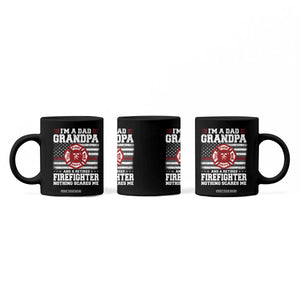 Retired Firefighter Grandpa Coffee Mug Retro American Flag TS10 Print Your Wear