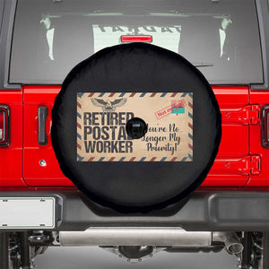 Retired Postal Worker Spare Tire Cover No Longer My Priority Retirement Gifts TS10 Black Print Your Wear