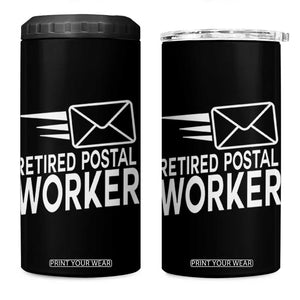 Retired Postal Worker 4 in 1 Can Cooler Tumbler Mailman Postman Retirement Gifts TS10 One Size: 16 oz Black Print Your Wear
