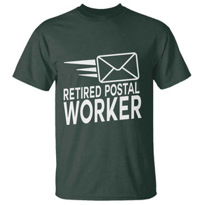 Retired Postal Worker T Shirt Mailman Postman Retirement Gifts TS10 Dark Forest Green Print Your Wear