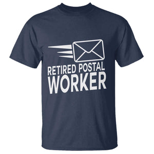 Retired Postal Worker T Shirt Mailman Postman Retirement Gifts TS10 Navy Print Your Wear