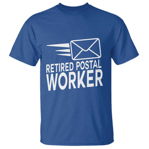 Retired Postal Worker T Shirt Mailman Postman Retirement Gifts TS10 Royal Blue Print Your Wear