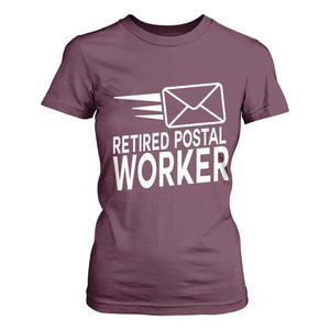 Retired Postal Worker T Shirt For Women Mailman Postman Retirement Gifts TS10 Maroon Print Your Wear