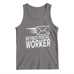 Retired Postal Worker Tank Top Mailman Postman Retirement Gifts TS10 Deep Heather Print Your Wear