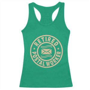 Retired Postal Worker Racerback Tank Top Mailman Postman Vintage Retirement Gifts TS10 Irish Green Print Your Wear