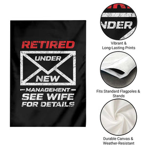 Mens Postal Worker Retirement Garden Flag Retired Under New Management Funny Dad Humor TS10 Print Your Wear