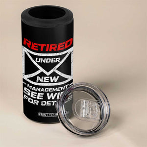 Mens Postal Worker Retirement 4 in 1 Can Cooler Tumbler Retired Under New Management Funny Dad Humor TS10 Print Your Wear