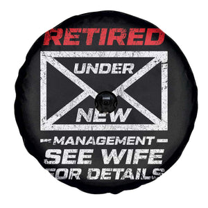Mens Postal Worker Retirement Spare Tire Cover Retired Under New Management Funny Dad Humor TS10 Print Your Wear