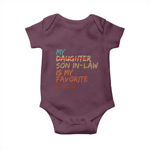 My Son In Law Is My Favorite Child Baby Onesie Replaced Daughter Funny Family Humor Retro