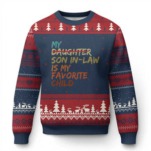 My Son In Law Is My Favorite Child Ugly Christmas Sweater Replaced Daughter Funny Family Humor Retro