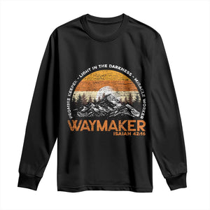 Vintage Christian Long Sleeve Shirt Isaiah 42:16 Waymaker Promise Keeper Miracle Worker TS10 Black Print Your Wear