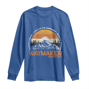 Vintage Christian Long Sleeve Shirt Isaiah 42:16 Waymaker Promise Keeper Miracle Worker TS10 Royal Blue Print Your Wear