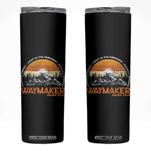 Vintage Christian Skinny Tumbler Isaiah 42:16 Waymaker Promise Keeper Miracle Worker TS10 Black Print Your Wear