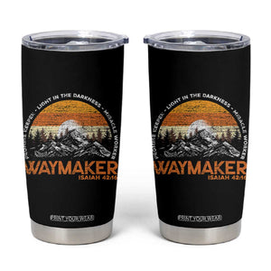 Vintage Christian Tumbler Cup Isaiah 42:16 Waymaker Promise Keeper Miracle Worker TS10 Black Print Your Wear