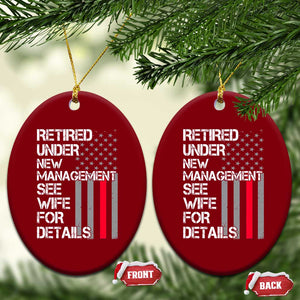 Retirement Gifts For Men Ceramic Ornament Retired Under New Management See Wife Retired Dad TS10 Print Your Wear