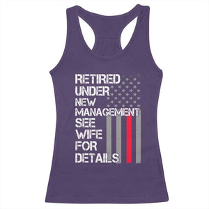Retirement Gifts For Men Racerback Tank Top Retired Under New Management See Wife Retired Dad TS10 Purple Print Your Wear