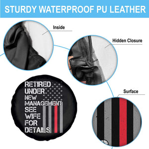 Retirement Gifts For Men Spare Tire Cover Retired Under New Management See Wife Retired Dad TS10 Print Your Wear