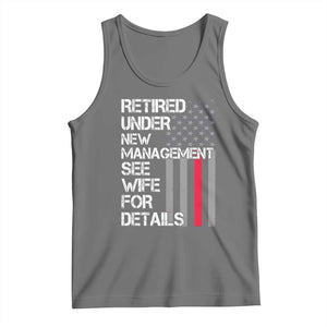 Retirement Gifts For Men Tank Top Retired Under New Management See Wife Retired Dad TS10 Black Heather Print Your Wear