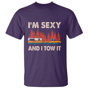 Funny Camping RV T Shirt Im Sexy And I Tow It Vintage Camper Truck TS10 Purple Print Your Wear