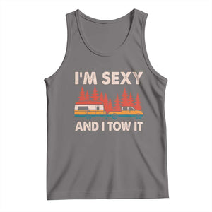 Funny Camping RV Tank Top Im Sexy And I Tow It Vintage Camper Truck TS10 Deep Heather Print Your Wear