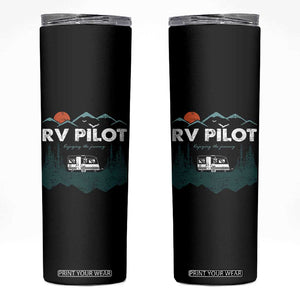 RV Pilot Camping Skinny Tumbler Retro Motorhome Travel Vacation Gift TS10 Black Print Your Wear