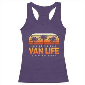 Van Life Racerback Tank Top Retro Camping RV Motorhome Travel Vacation Gift TS10 Purple Print Your Wear