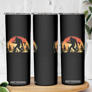 Bigfoot Fishing Skinny Tumbler Funny Retro Sasquatch Fisherman Dad TS10 Print Your Wear