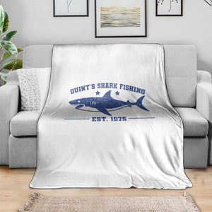 Retro Fisher Birthday Throw Blanket Vintage Quints Shark Fishing 1975 TS10 Print Your Wear